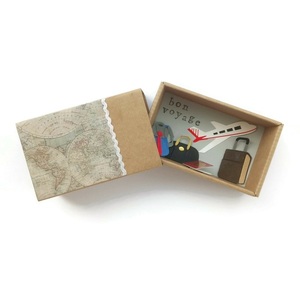 Ευχετήρια Κάρτα in a ΒΟΧ Καλό Ταξίδι Bon Voyage 7,6 x 12,3 x 4,9 εκ σπιρτόκουτο Καλό Ταξίδι - κάρτα ευχών, γενική χρήση