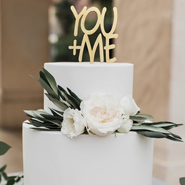 Διακοσμητικό τούρτας (Cake topper) You and me - διακοσμητικά για τούρτες, αγ. βαλεντίνου, επέτειος - 3