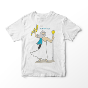 Παιδικό κοντομάνικο μπλουζάκι - GREEK GODS N' FACTS - ZEUS - βαμβάκι, κορίτσι, αγόρι, 3-4 ετών, παιδικά ρούχα
