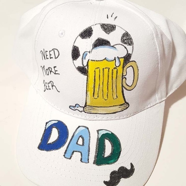 καπέλο jockey για τoν μπαμπά i need more beer (χρειάζομαι περισσότερη μπύρα) - όνομα - μονόγραμμα, ήλιος, καπέλο, δώρα για τον μπαμπά