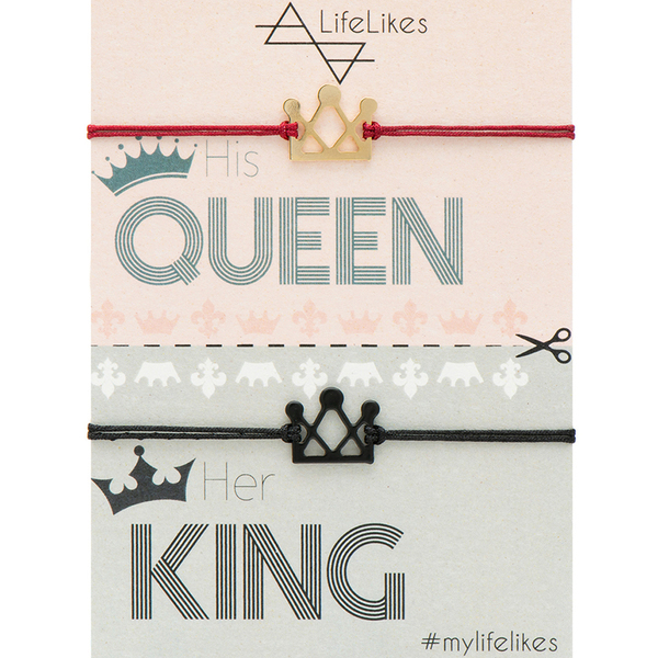 Charm King Queen - charms, επιχρυσωμένα, ορείχαλκος, ζευγάρια, δώρα αγίου βαλεντίνου, αυξομειούμενα, φθηνά