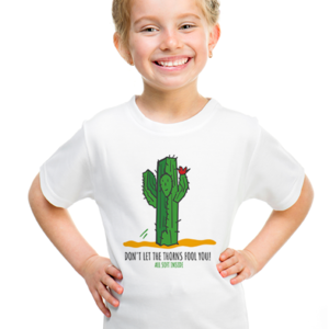 Παιδικό κοντομάνικο μπλουζάκι - ΚΑΚΤΟΣ - βαμβάκι, κορίτσι, αγόρι, κάκτος, παιδικά ρούχα - 2