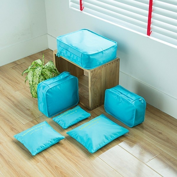 Γαλάζιες Θήκες Οργάνωσης Βαλίτσας Cubes Set of 6 - ταξιδίου - 3