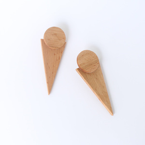 Ξύλινα καρφωτά σκουλαρίκια - ξύλο, χειροποίητα, καρφωτά - 3