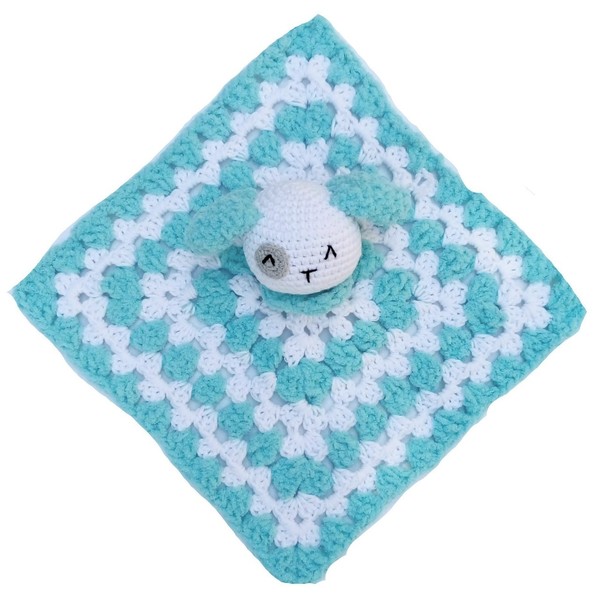 Πλεκτή κουβερτούλα κουταβάκι amigurumi - Lovey Blanket - λούτρινα, amigurumi, κουβέρτες