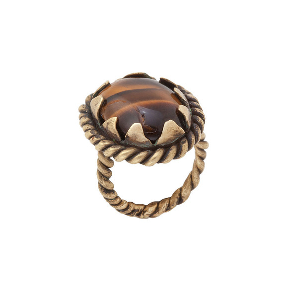 Δαχτυλίδι από μάτι της τίγρης - ημιπολύτιμες πέτρες, ορείχαλκος, μάτι, αυξομειούμενα - 2