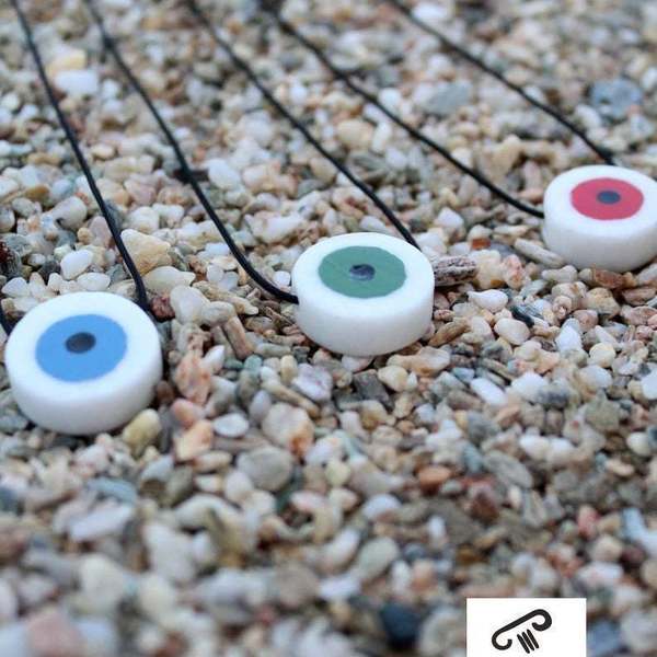 Κρεμαστό κύκλος πράσινο μάτι από Ελληνικό μάρμαρο και ρυθμιζόμενο κορδόνι - ημιπολύτιμες πέτρες, charms, Black Friday - 3