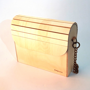 Ξύλινη τσάντα από σημύδα (large) - ξύλο, ώμου, δώρο, χειροποίητα - 2
