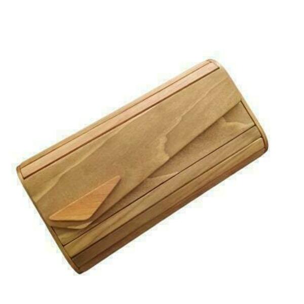 Ξύλινη τσάντα με φυσικό ξύλο καρυδιάς - ξύλο, clutch, τσάντα, χειροποίητα, μικρές