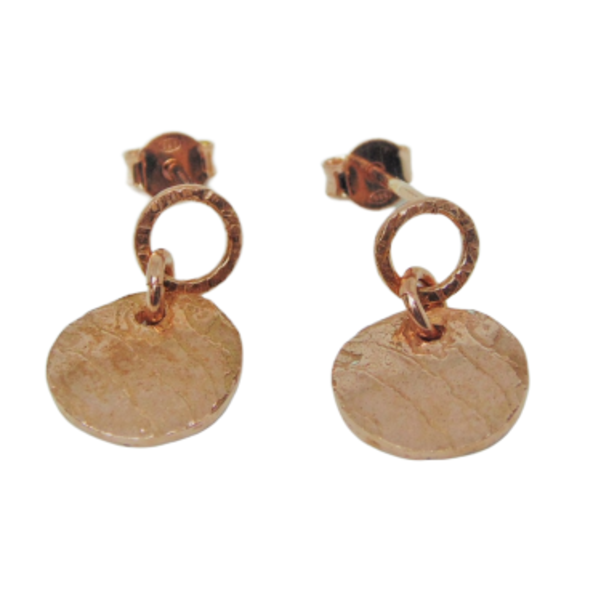 Σκουλαρίκια με κρικάκια και δίσκους coin earrings - ασήμι, επιχρυσωμένα, κύκλος, καρφωτά - 4