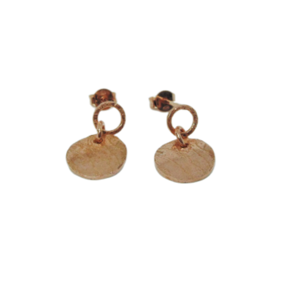 Σκουλαρίκια με κρικάκια και δίσκους coin earrings - ασήμι, επιχρυσωμένα, κύκλος, καρφωτά - 5