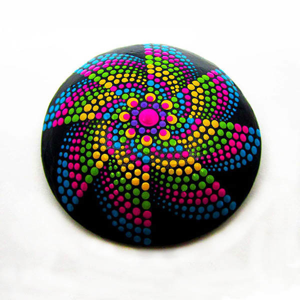 Mandala, ζωγραφισμένο σε πηλό - δώρο, διακόσμηση, πηλός, διακοσμητικές πέτρες