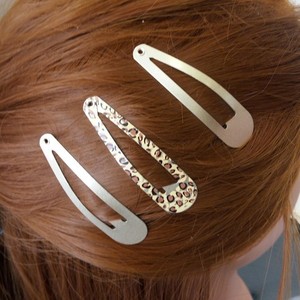 Σετ κλιπ για τα μαλλιά animal print - animal print, μέταλλο, τσιμπιδάκια μαλλιών, hair clips - 4