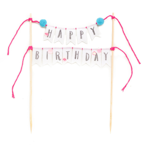 Διακοσμητικό τούρτας Happy Birthday - διακοσμητικά, διακοσμητικά για τούρτες, πάρτυ γενεθλίων, πάρτυ, κορίτσι, baby shower