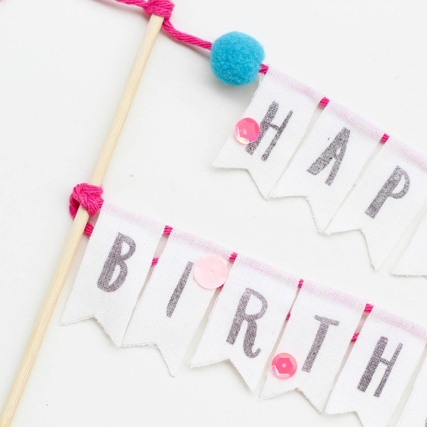 Διακοσμητικό τούρτας Happy Birthday - διακοσμητικά, διακοσμητικά για τούρτες, πάρτυ γενεθλίων, πάρτυ, κορίτσι, baby shower - 2
