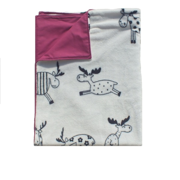 Βρεφική κουβέρτα αγκαλιάς "Ταρανδάκι" / No 1 - κορίτσι, χειροποίητα, δώρα για βάπτιση, δώρο γέννησης, κουβέρτες