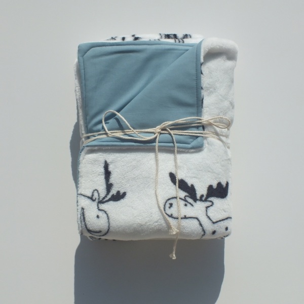 Βρεφική κουβέρτα αγκαλιάς "Ταρανδάκι" / No 2 - αγόρι, χειροποίητα, δώρα για βάπτιση, δώρο γέννησης, κουβέρτες - 2