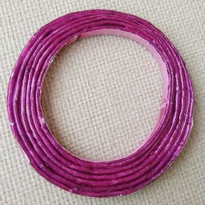 βραχιόλι μοβ ροζ bangle - χαρτί, σταθερά, φαρδιά, φθηνά - 4