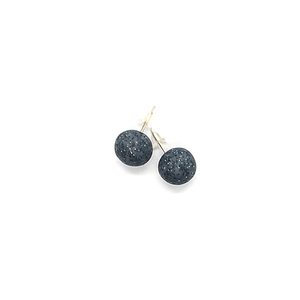 "Dots & Colours" - Γκρι καρφωτά σκουλαρίκια από πολυμερή πηλό - ασήμι 925, πηλός, minimal, καρφωτά, φθηνά