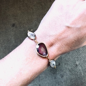 3 Crystals bracelet - μοντέρνο, κρύσταλλα, σταθερά, χεριού