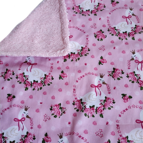 Σετ για νεογέννητο Swans fuchsia light (3pcs set)