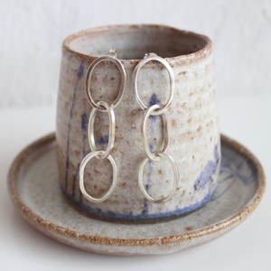 ασημένια σκουλαρίκια αλυσίδα handmade chain - statement, ασήμι, αλυσίδες, ασήμι 925, μακριά - 2
