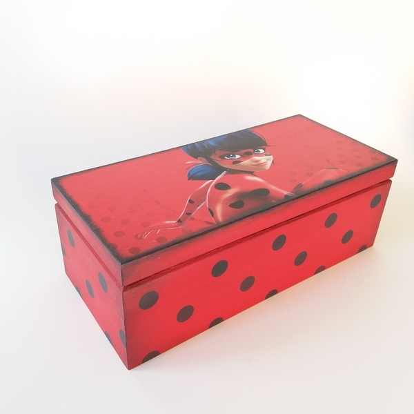 Ξύλινο κουτί τριθέσιο 21×9,5×7,5 εκ. Lady bug - κορίτσι, οργάνωση & αποθήκευση, δώρα γενεθλίων, κοσμηματοθήκη, κουτιά αποθήκευσης - 3