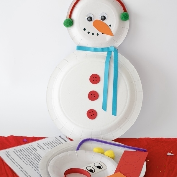 Χιονάνθρωπος DIY Σετ Χειροτεχνίας - χειροποίητα, διακοσμητικά, για παιδιά - 3