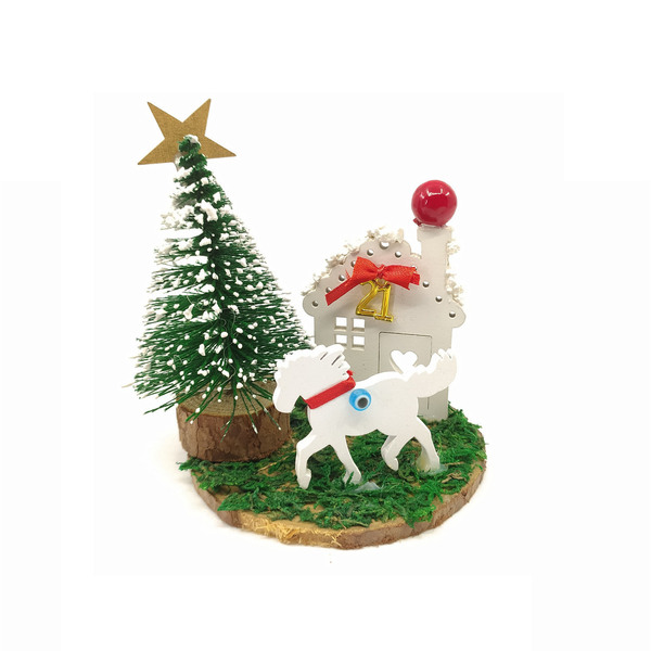 Χειροποίητος διακοσμητικός κορμός - ξύλο, χριστουγεννιάτικο δέντρο, διακοσμητικά, δέντρο