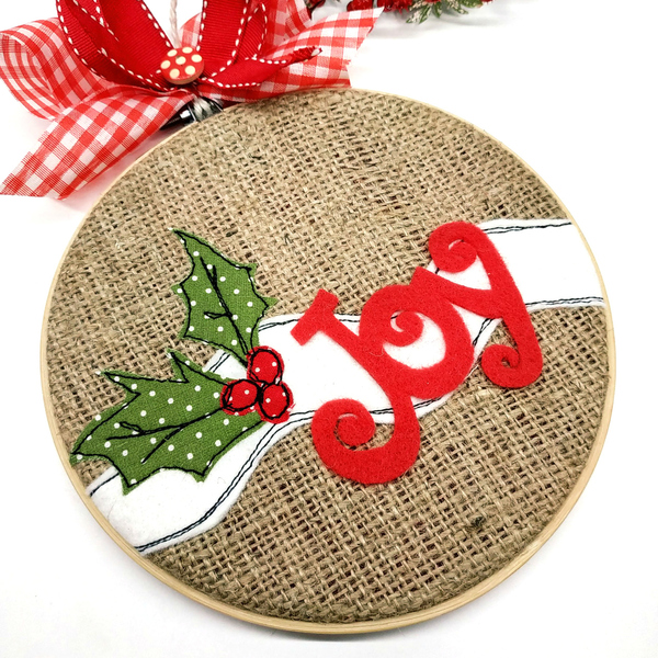 Χριστουγεννιατικο Διακοσμητικό Τελάρο για πορτα JOY - στεφάνια, διακοσμητικά, χριστουγεννιάτικα δώρα - 2