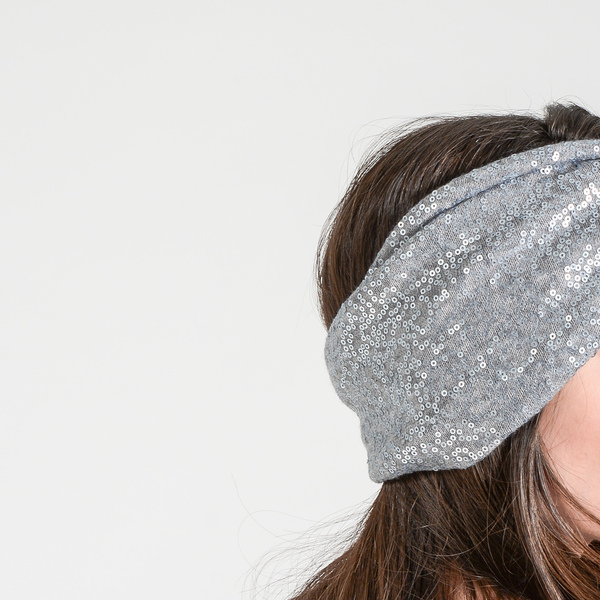 "Silver Sparkle" headband με ασημί παγιέτες - headbands - 5