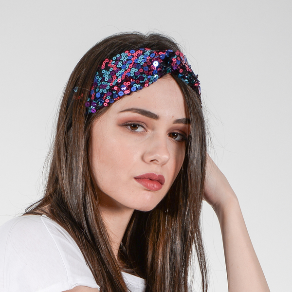 "Mermaid" πολύχρωμο headband με παγιέτες - κορδέλες μαλλιών, headbands