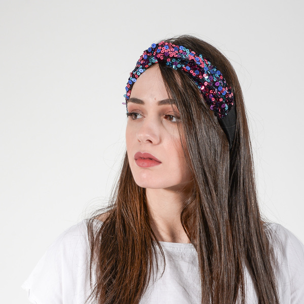 "Mermaid" πολύχρωμο headband με παγιέτες - κορδέλες μαλλιών, headbands - 4