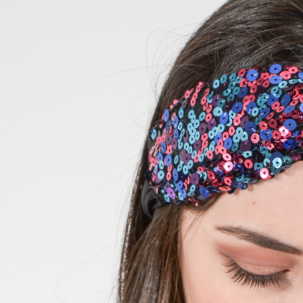"Mermaid" πολύχρωμο headband με παγιέτες - κορδέλες μαλλιών, headbands - 2