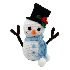 Πλεκτός χιονάνθρωπος - λούτρινα, χριστουγεννιάτικο, διακοσμητικά, amigurumi, χιονάνθρωπος