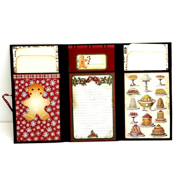 Σημειωματάριο για Χριστουγεννιάτικες συνταγές - χειροποίητα, ρετρό, τετράδια & σημειωματάρια, ευχετήριες κάρτες - 2