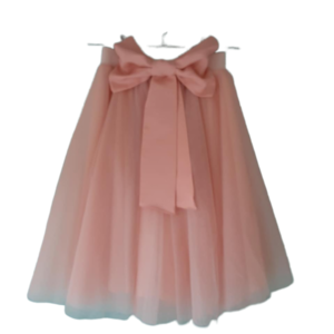 Τούλινη φούστα με φιογκο (γυναικεία) - φιόγκος, midi, γάμου - βάπτισης