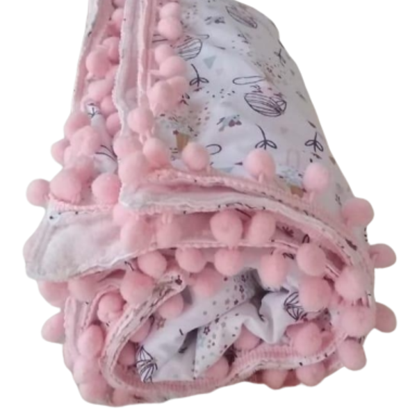 Pink Fairies χειροποίητη κουβερτούλα - βαμβάκι, κορίτσι, δώρο, δώρο γέννησης, κουβέρτες