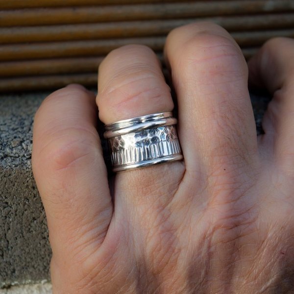 Ασημένιο unisex δαχτυλίδι - δαχτυλίδι, δαχτυλίδια, ασημένια - 4
