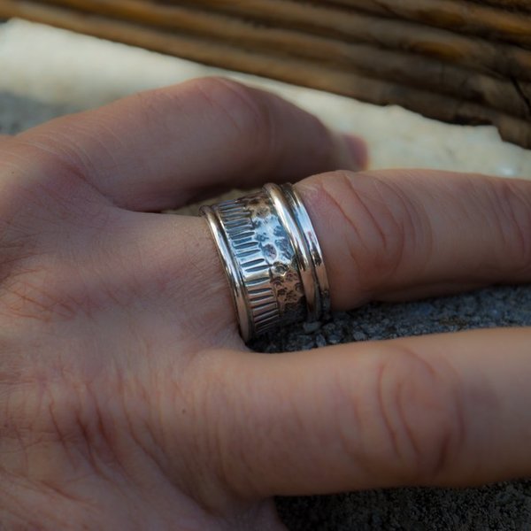 Ασημένιο unisex δαχτυλίδι - δαχτυλίδι, δαχτυλίδια, ασημένια - 5