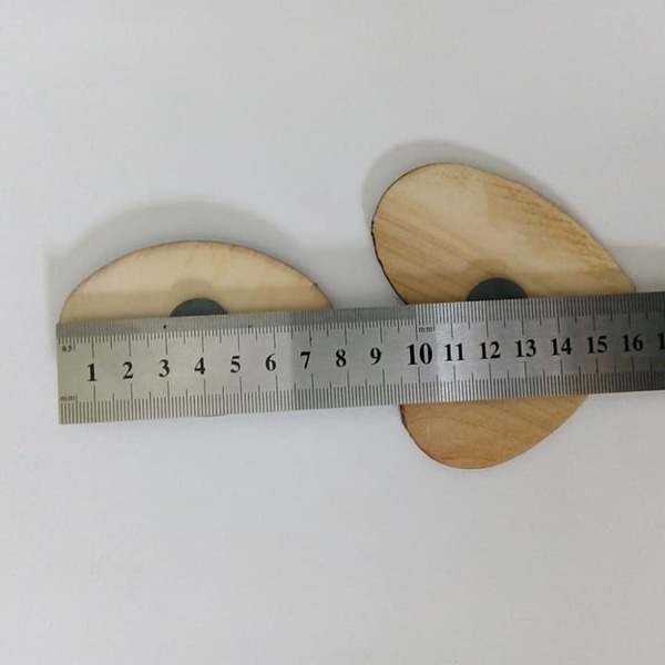 Ξύλινα μαγνητάκια ΣΕΤ 2 κομματια χειροποιητα με τεχνικη δεκουπαγε - ξύλο, χειροποίητα, δώρα αγίου βαλεντίνου, μαγνητάκια ψυγείου - 3