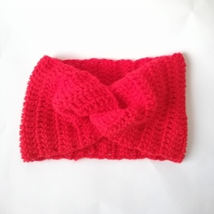 Πλεκτό Τουρμπάνι Γυναικείο Στριφτο Κόκκινο! - headbands - 4
