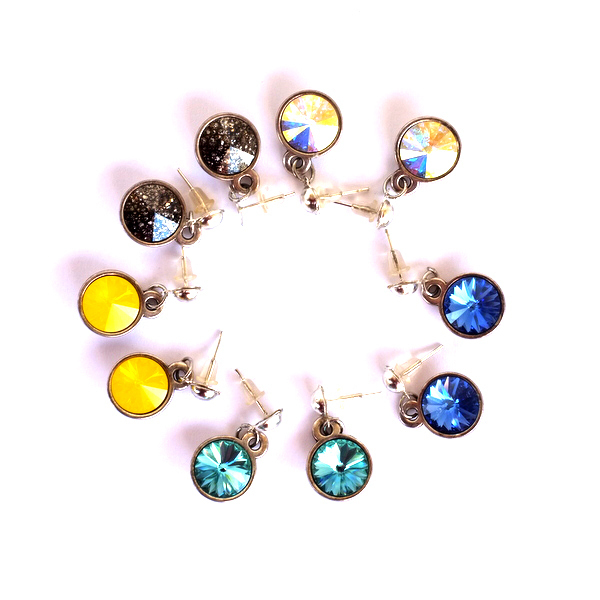 Σκουλαρίκια με πέτρες Swarovski Turquoise - κρύσταλλα, επάργυρα, swarovski, πέτρες, κρεμαστά, γάντζος - 4