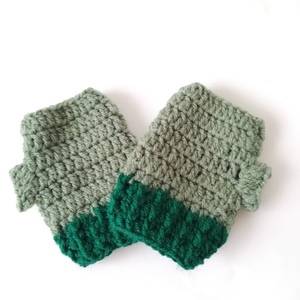 Πλεκτα Παιδικά Γάντια Πράσινα! - 2