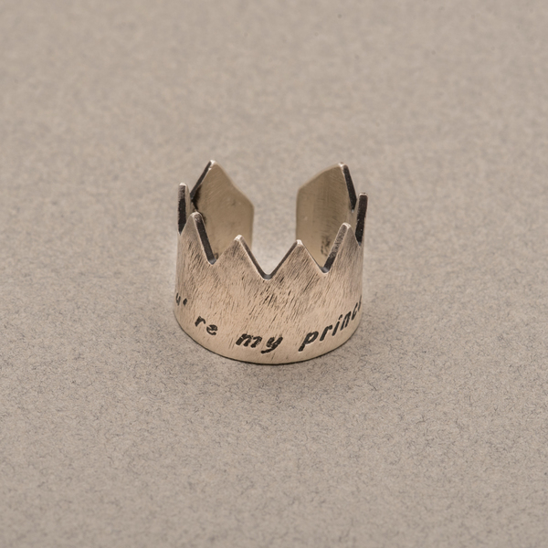 Δαχτυλίδι κορώνα χάραξη - statement, μοντέρνο, ασήμι 925, κορώνα, δαχτυλίδι, rock, χάραξη, αυξομειούμενα - 3