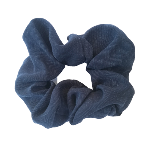 scrunchie "blue" - ύφασμα, λαστιχάκια μαλλιών