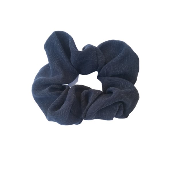 scrunchie "blue" - ύφασμα, λαστιχάκια μαλλιών - 3