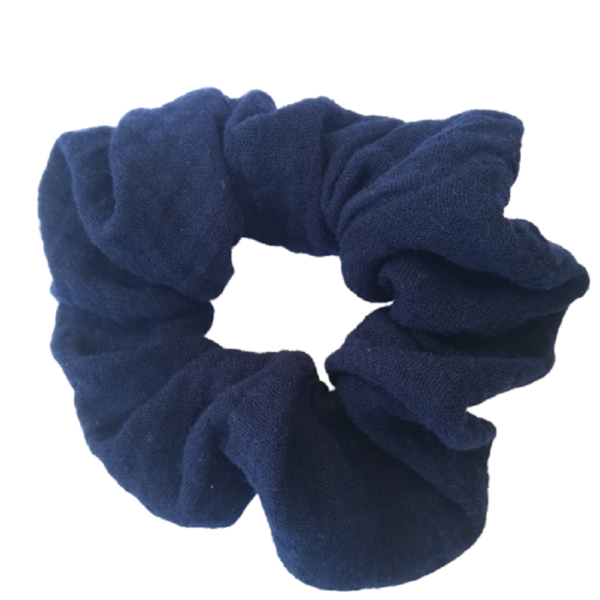 scrunchie "dark blue" - λαστιχάκια μαλλιών - 2