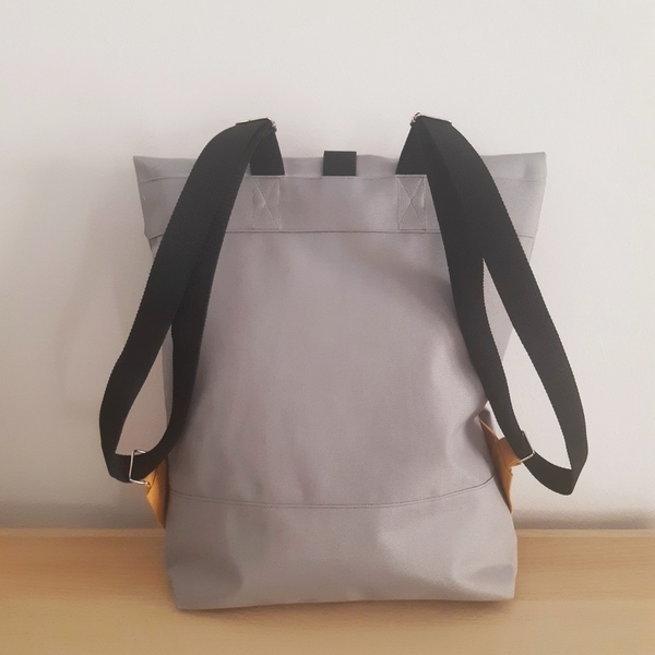 Σακίδιο πλάτης - Oryn backpack in grey & yellow - ύφασμα, πλάτης, μεγάλες, all day, φθηνές - 4
