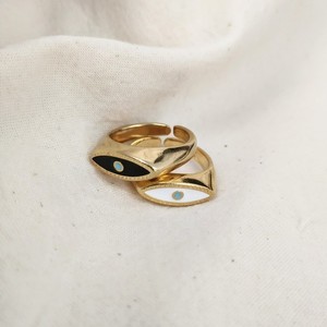 Δαχτυλίδι "το μάτι" - αυξομειούμενα, επιχρυσωμένα, ορείχαλκος, μικρά, φθηνά